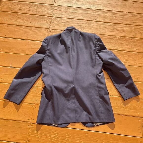 Burberry Suit Jacket Blazer Size 42R Mens Navy Blue Wool Single Vent 2 Button - Picture 2 of 15